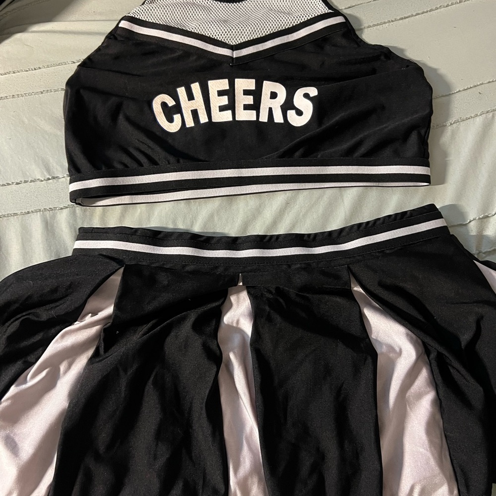 Black and White Mini A-Line Athletic Skirt Set of Two Pieces